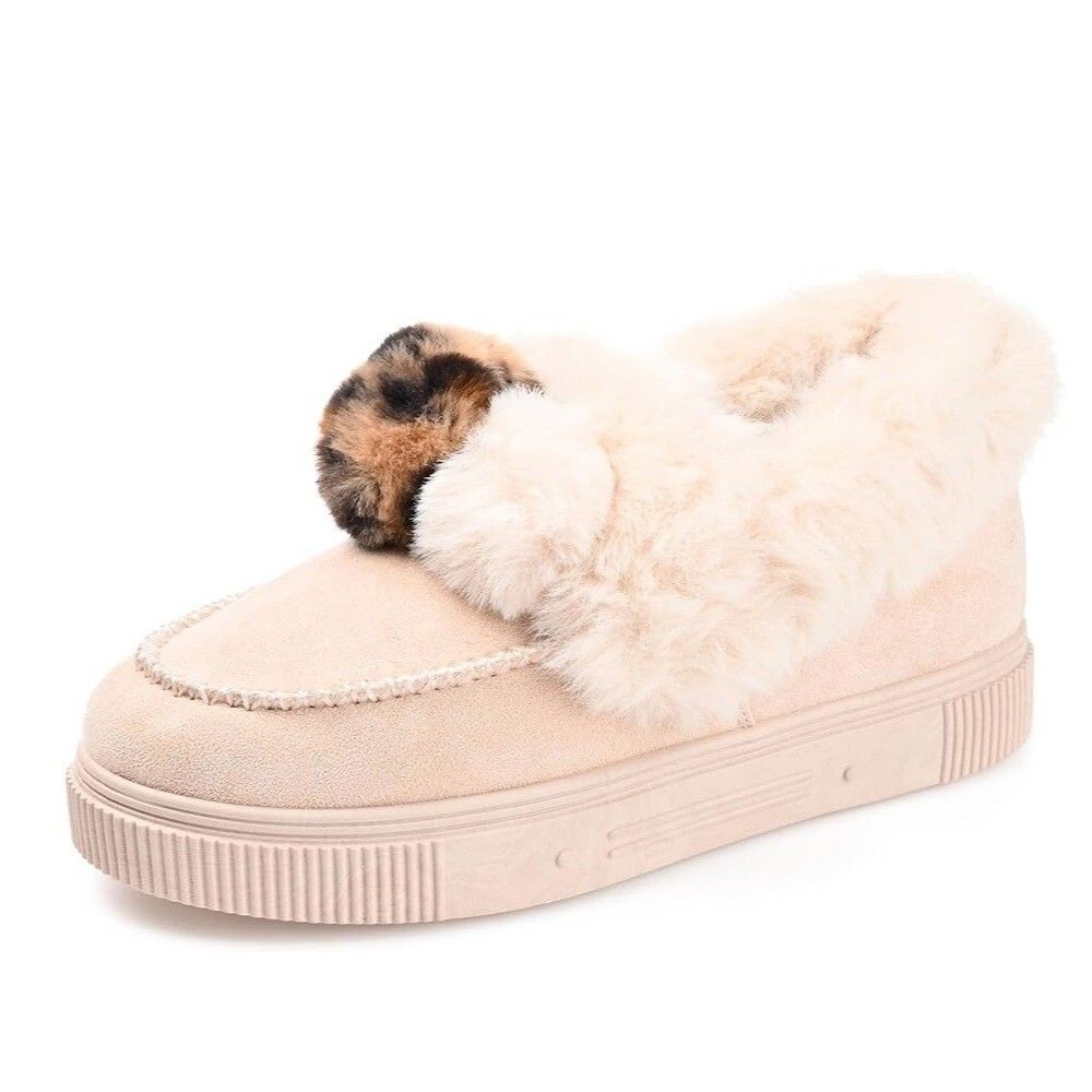 Journee Collection Womens 8 M Beige Sunset Lined Platform Slippers NIB JZ1